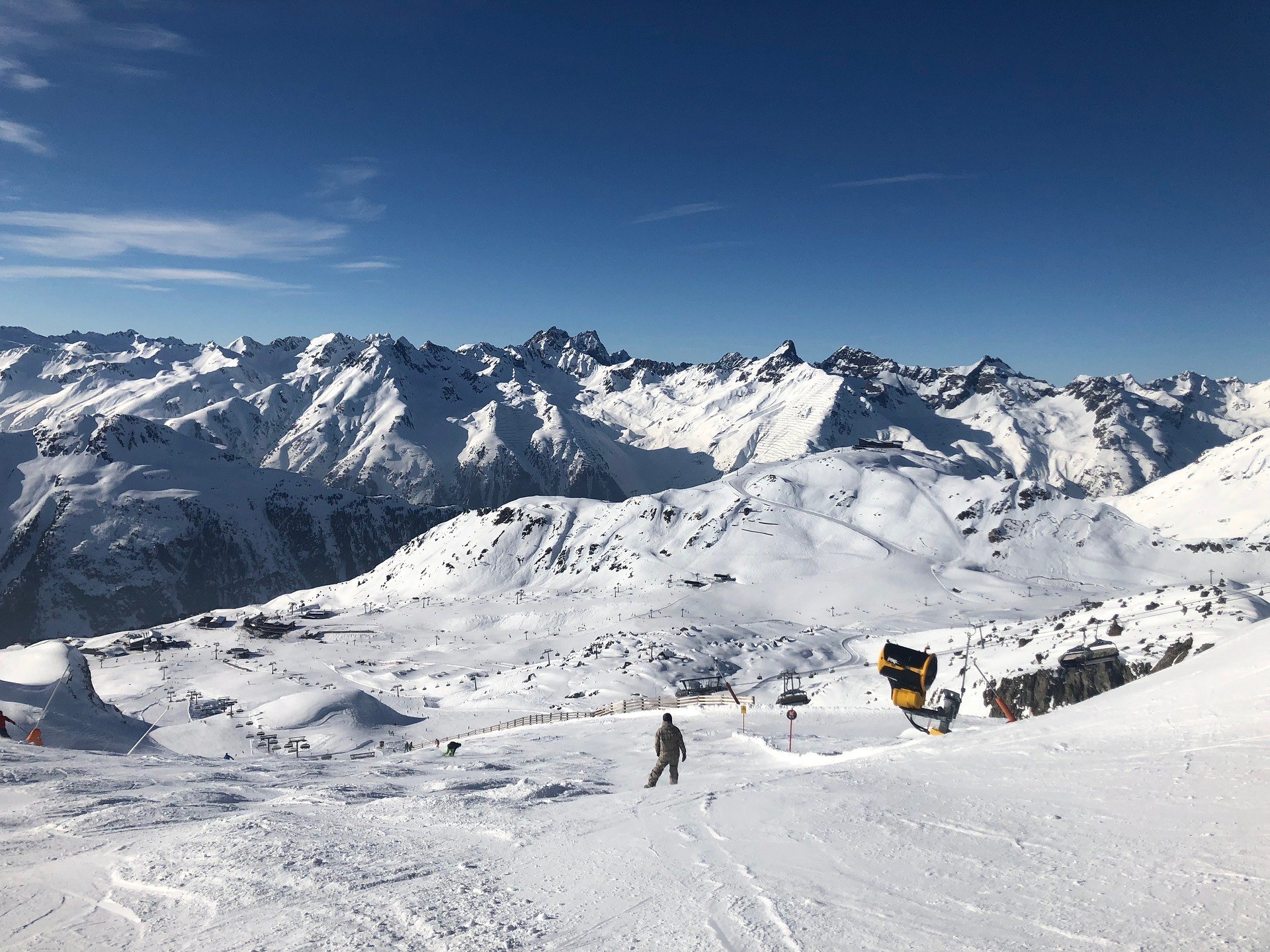 Ischgl Österreich Berge mit Schnee